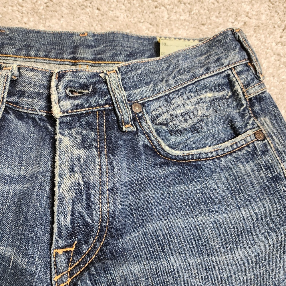Mauro Grifoni Supervintage Low Rise Distressed Jeans Size 25 Fits 29 Italy Denim - Picture 5 of 11